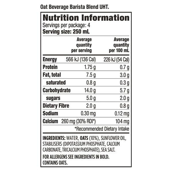 Califia Farms Barista Oat Milk